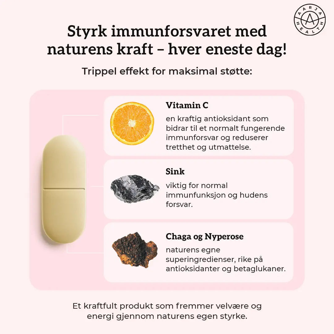 VITAMIN C 500, SINK & CHAGA Aarja Health