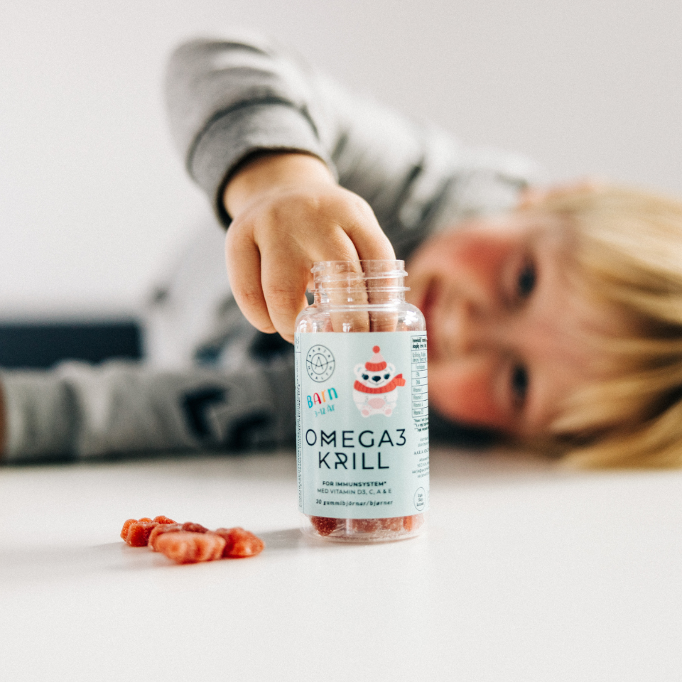 MULTI OMEGA-3 BARN, VIT A, C, D & E Aarja Health