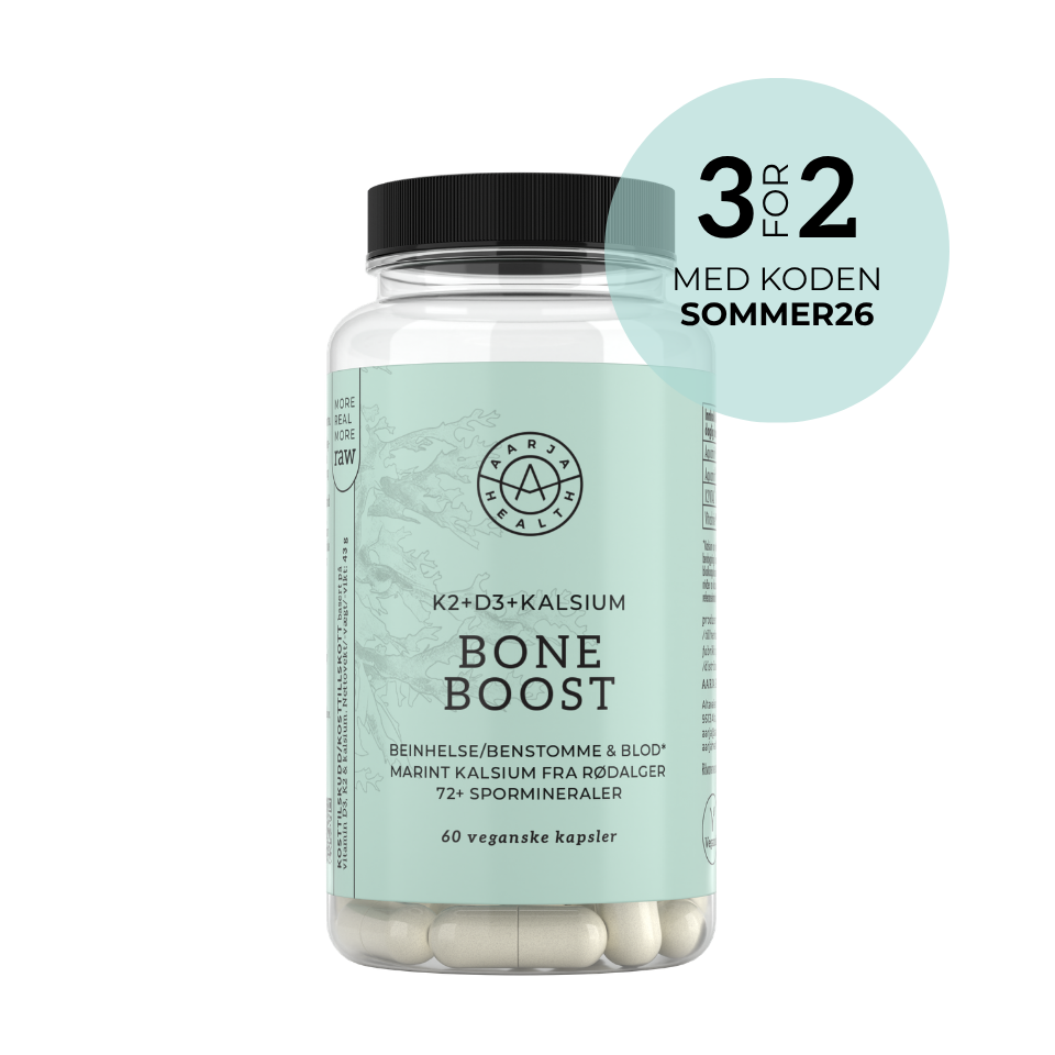 BONE BOOST (D3 OG K2 MED MARINT KALSIUM) Aarja Health