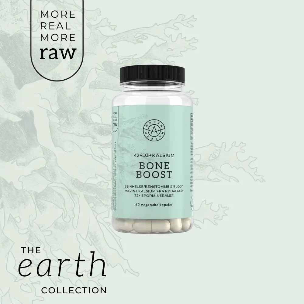 BONE BOOST (D3 OG K2 MED MARINT KALSIUM) Aarja Health