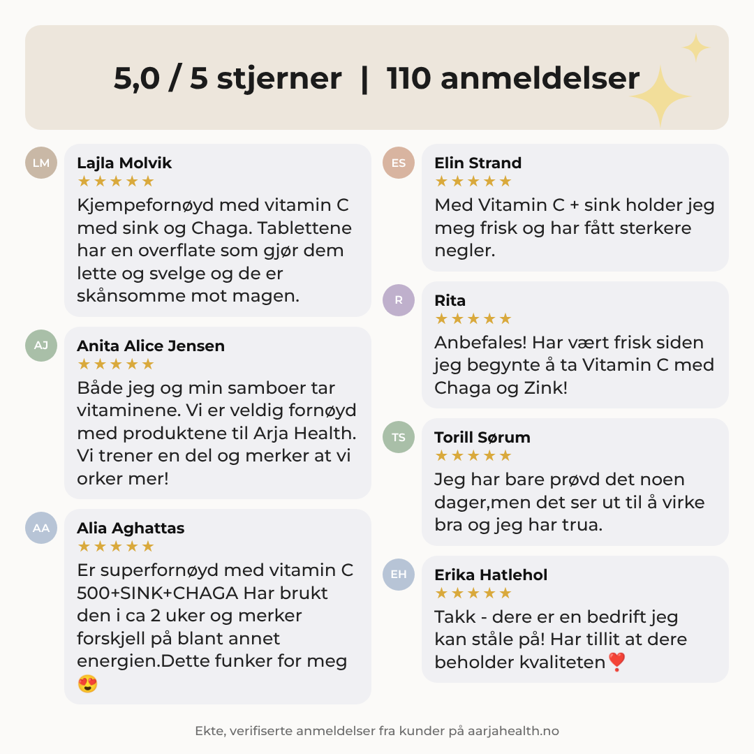 VITAMIN C MED SINK OG CHAGA (BioActive Complex) Aarja Health